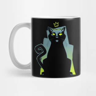 Queen of Cats - Dark Mysterious Kitten King of the Night Mug